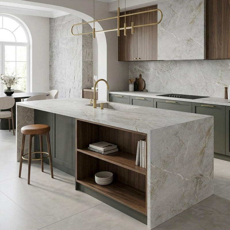 Plan de travail sur mesure en céramique Dekton® Evok